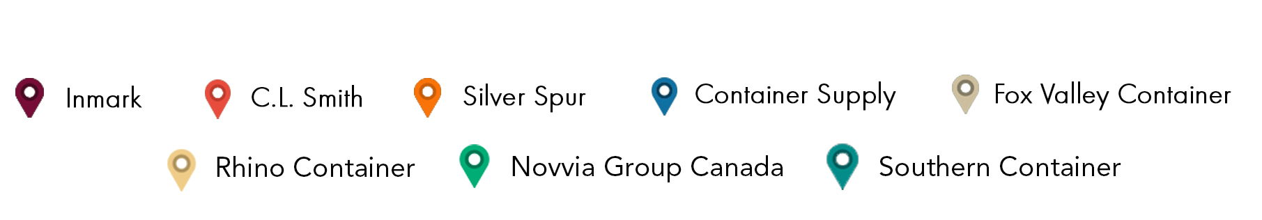 Novvia Group Locations Key